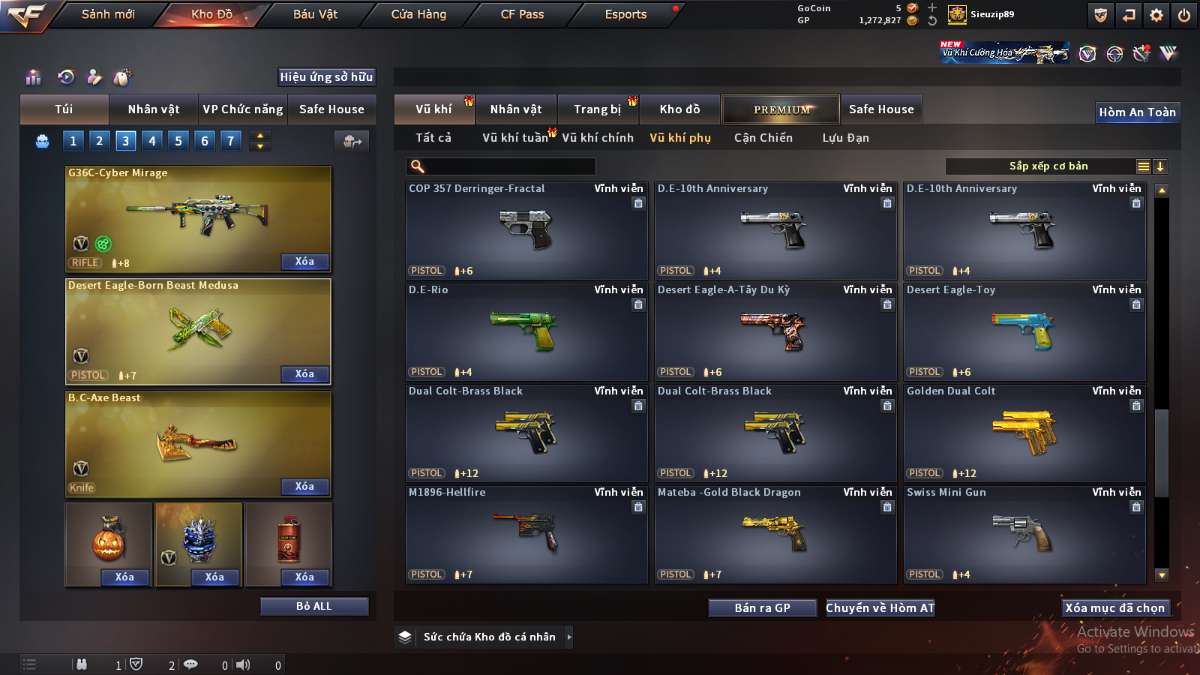 shop acc cf uy tin gia re